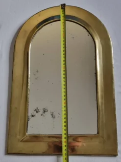 Miroir marocain vintage en laiton, en forme d'arche, 43 x 29 cm