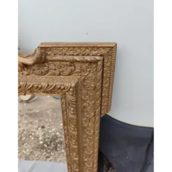 Miroir 19ème bois et stuc doré