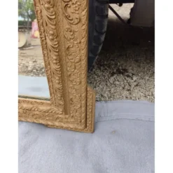 Miroir 19ème bois et stuc doré