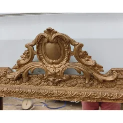 Miroir 19ème bois et stuc doré