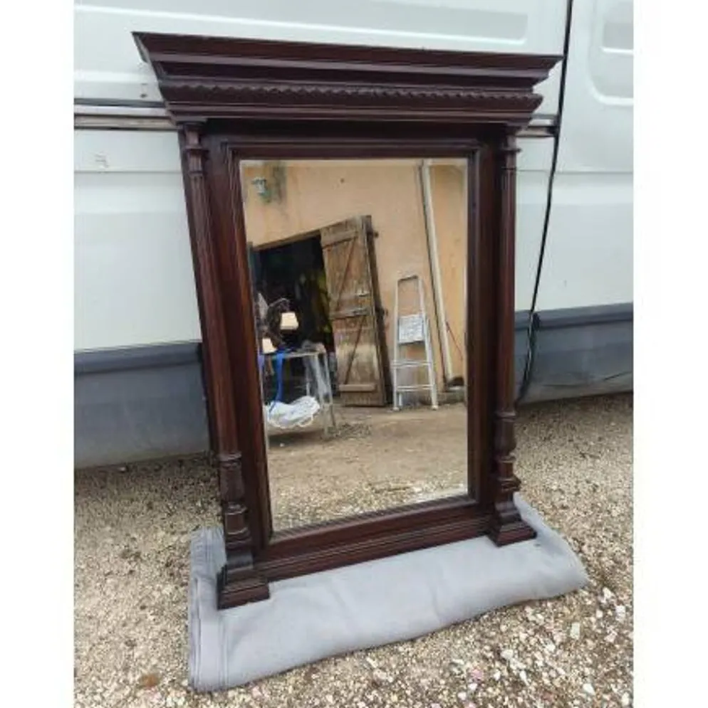 Miroir 19ème chêne, biseauté
