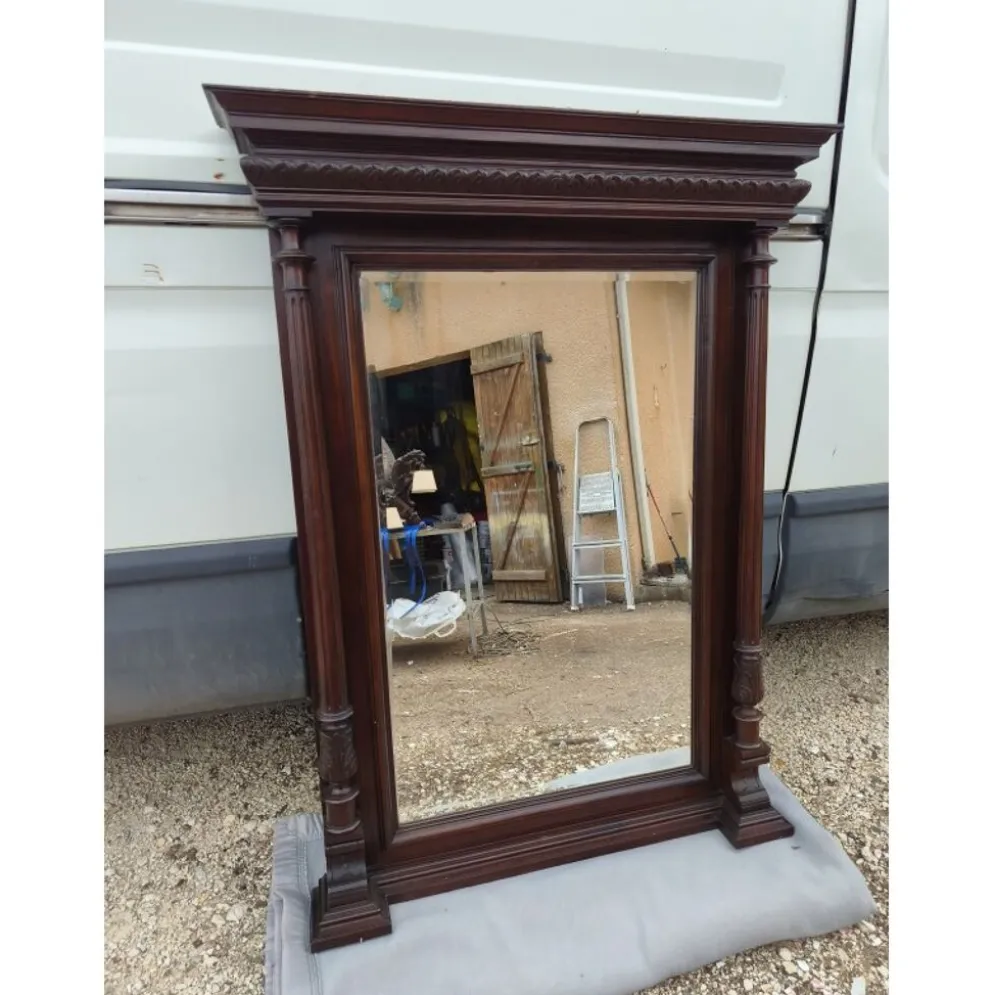 Miroir 19ème chêne, biseauté