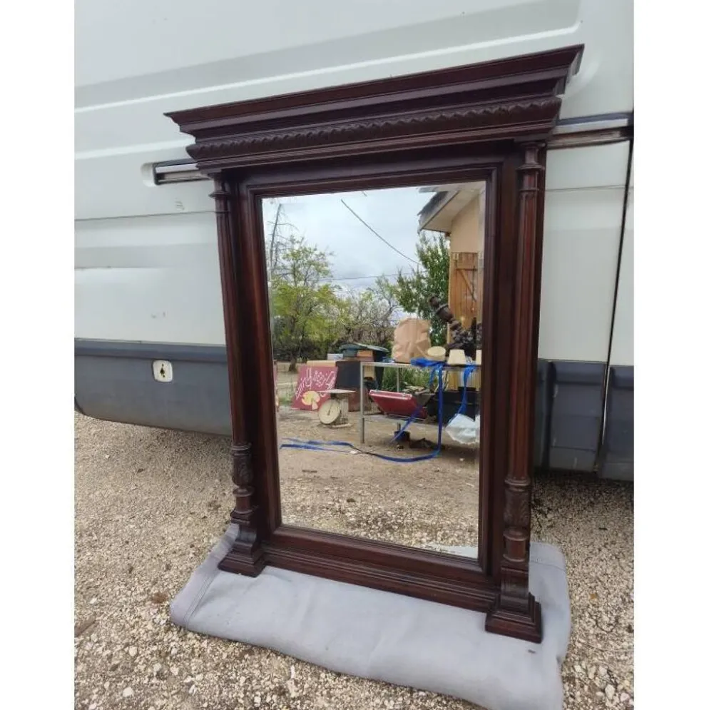 Miroir 19ème chêne, biseauté