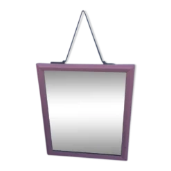 Miroir metal rose 18x25cm