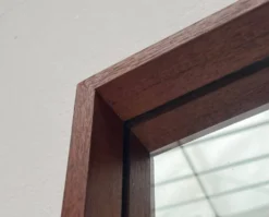Miroir minimaliste mid-century allemand en teck de Zier-Form, années 1960