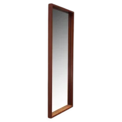 Miroir minimaliste mid-century allemand en teck de Zier-Form, années 1960