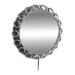 Miroir moderne du milieu du siècle illuminé par Bakalowits & Söhne, années 1960.