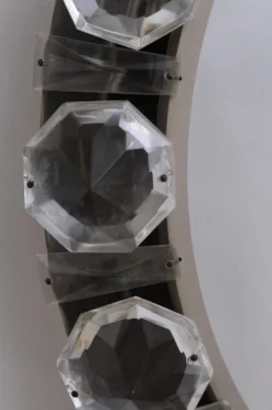 Miroir moderne du milieu du siècle illuminé par Bakalowits & Söhne, années 1960.