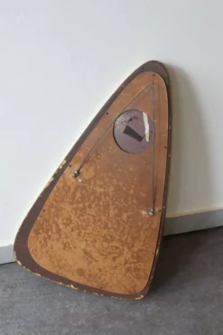 Miroir mosaïque et laiton, forme libre, Hollande, 50’s.