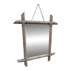 Miroir mural ancien avec cadre en bois