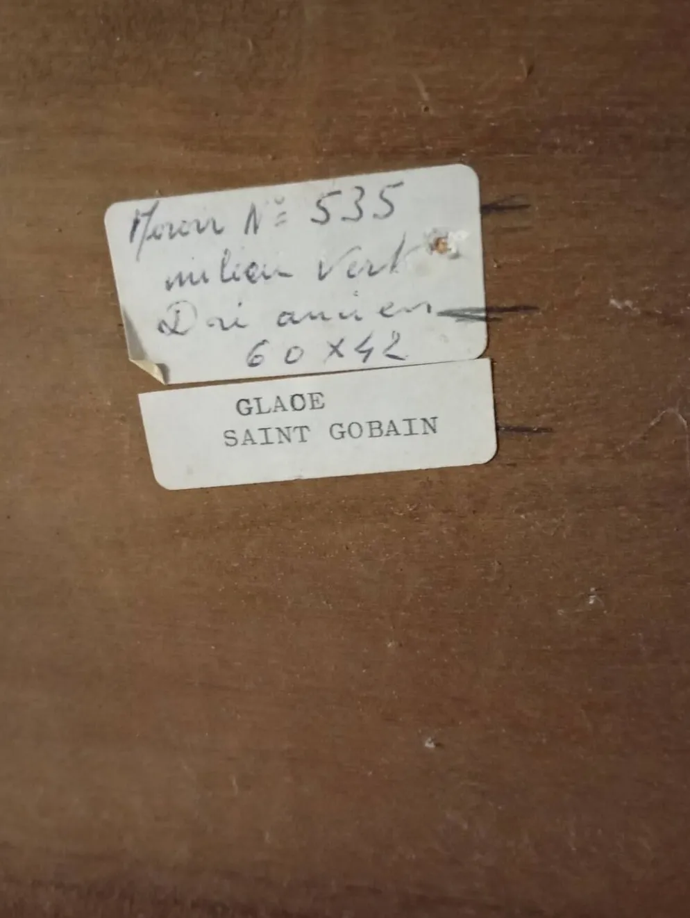 Miroir mural ancien en bois doré – glace Saint-Gobain