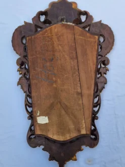 Miroir mural ancien en bois sculpté doré, style Louis XV, XIXe, 98 x 57 cm