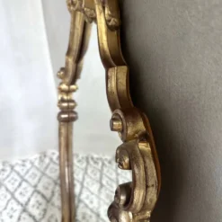Miroir mural ancien, miroir baroque, miroir en bois doré