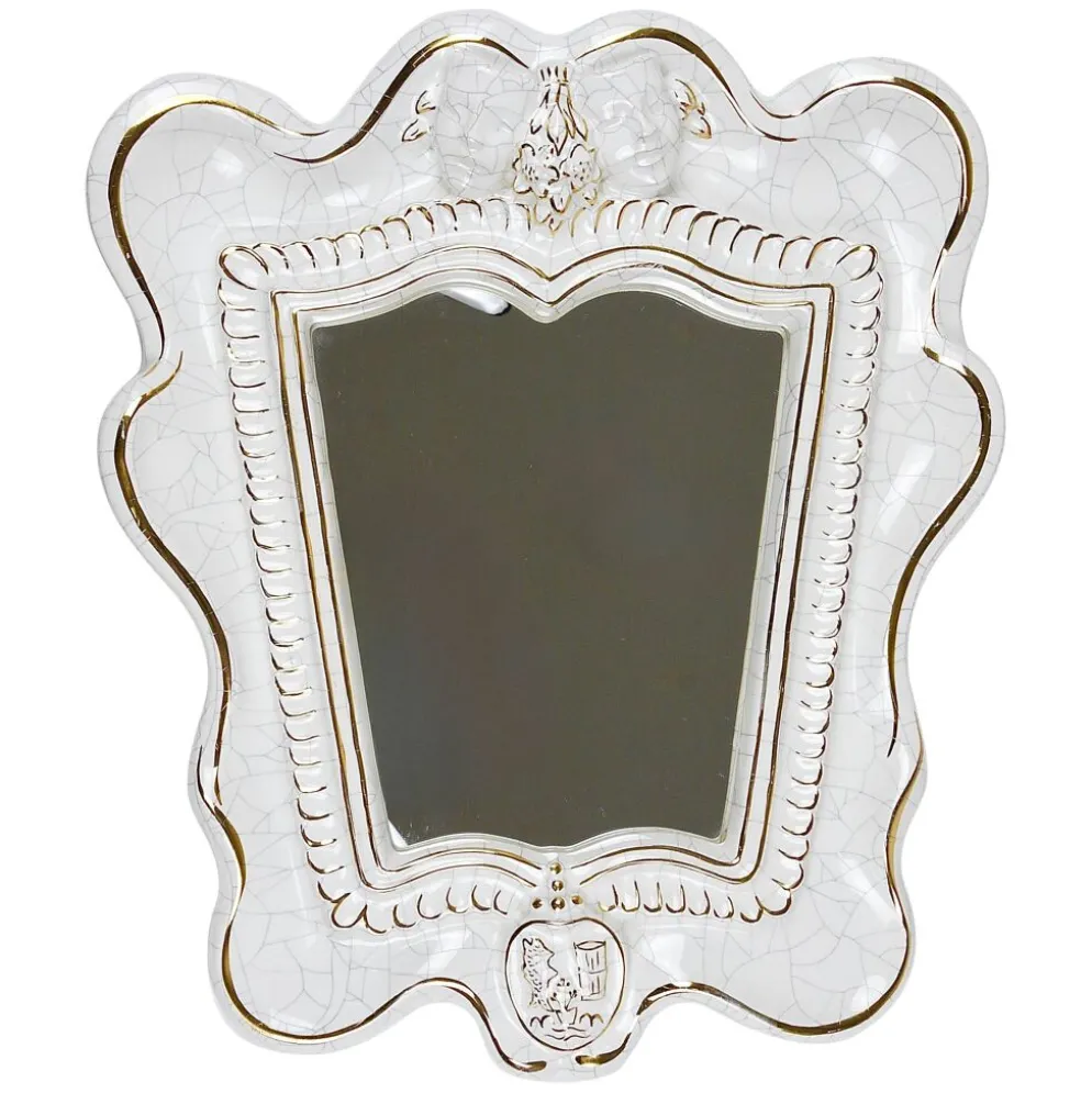 Miroir mural Art Déco Théâtre en Terre Cuite par Gmundner Keramik, Autriche, années 1930