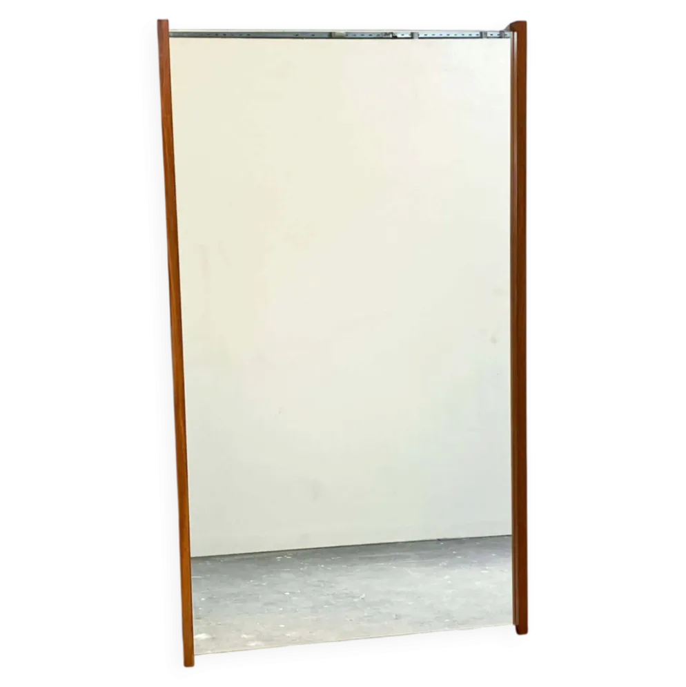 Miroir mural avec cadre en teck, années 1960