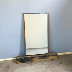 Miroir mural avec cadre en teck, années 1960