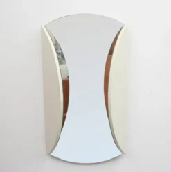 Miroir mural blanc des années 1970