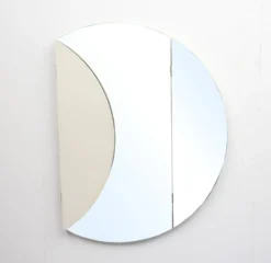 Miroir mural blanc des années 1970