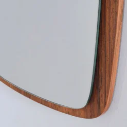 Miroir mural danois en teck, années 1960