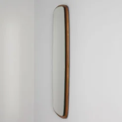 Miroir mural danois en teck, années 1960