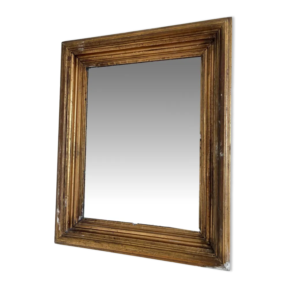 Miroir mural en bois doré antique en or
