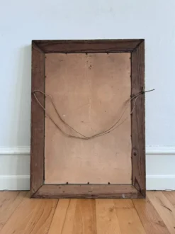 Miroir mural en bois doré antique français en or