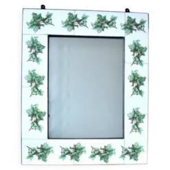 Miroir mural en céramique vintage