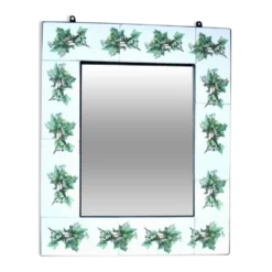 Miroir mural en céramique vintage