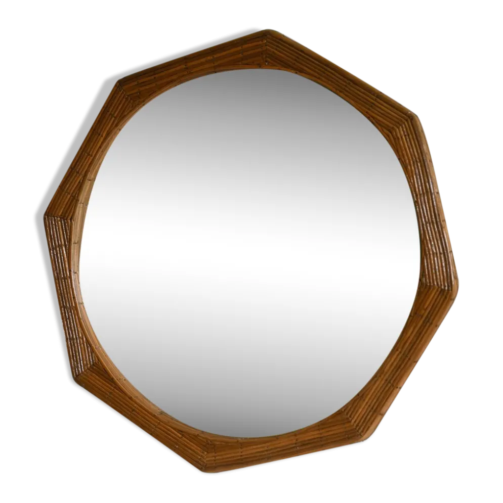 Miroir mural en forme de crayon avec cadre octogonal