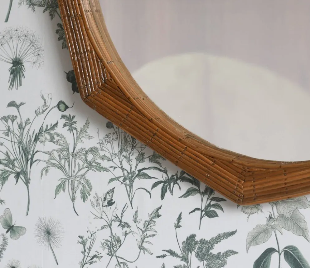 Miroir mural en forme de crayon avec cadre octogonal
