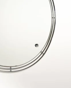 Miroir mural en métal chromé, seconde moitié du 20e siècle
