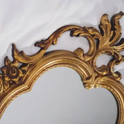 Miroir mural en or de style Hollywood Regency, USA