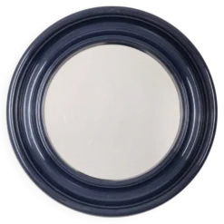 Miroir mural en plastique bleu au design italien vintage des années 1970