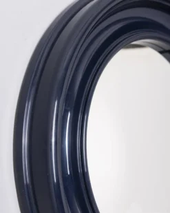 Miroir mural en plastique bleu au design italien vintage des années 1970