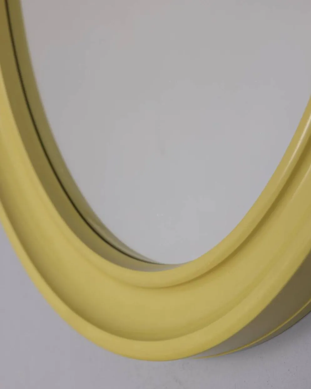 Miroir mural en plastique vert vintage des années 1970, design Carrara Matta