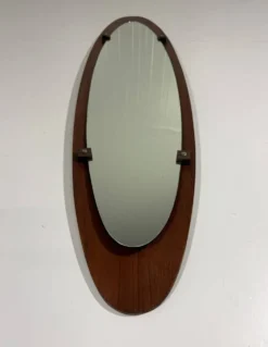 Miroir mural en teck plié Mobili Polli Italie