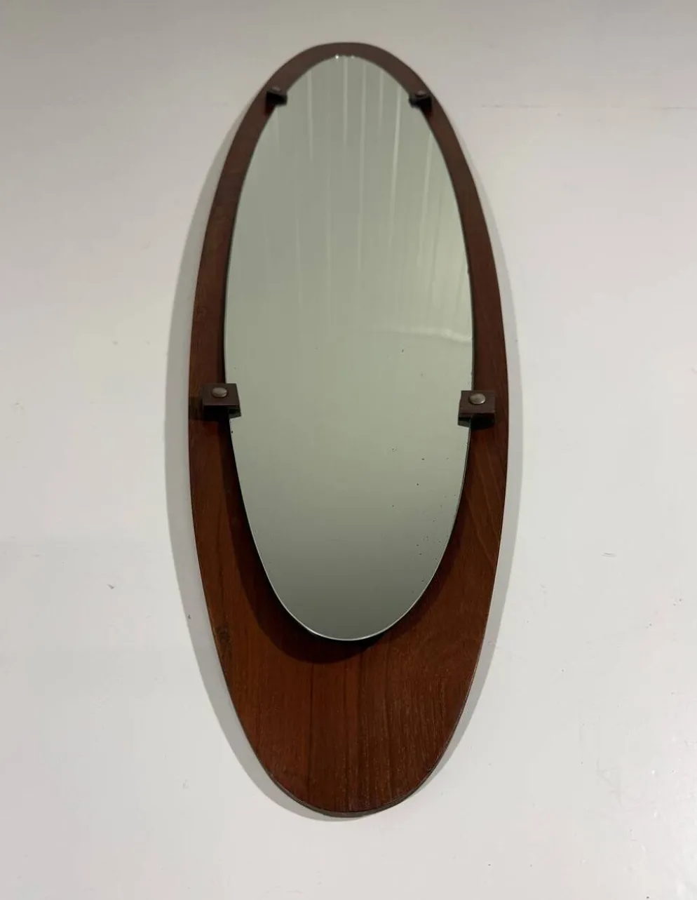 Miroir mural en teck plié Mobili Polli Italie