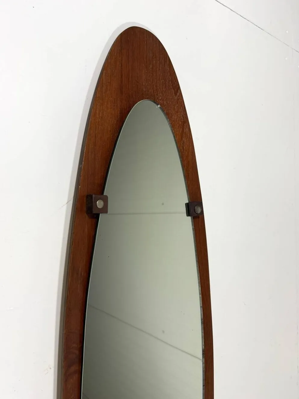 Miroir mural en teck plié Mobili Polli Italie