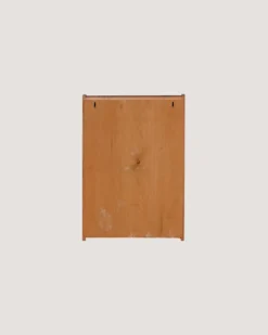 Miroir mural en teck scandinave avec compartiment de rangement, années 1960
