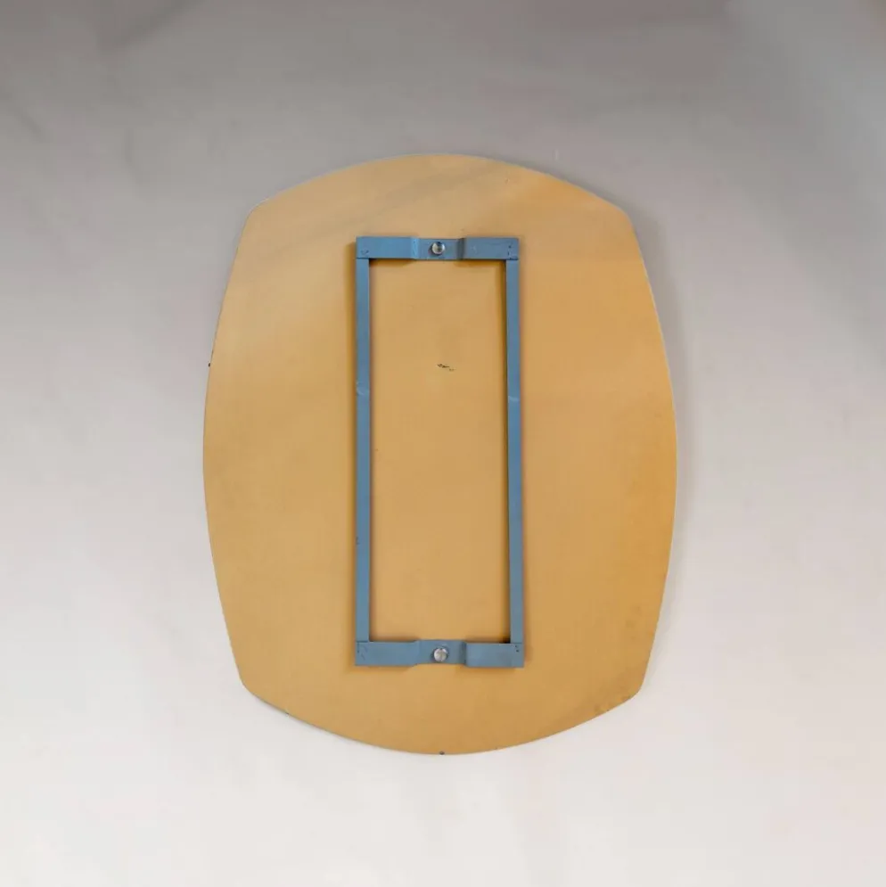 Miroir mural en verre biseauté de style mid-century moderne, Italie, années 1970