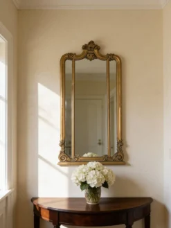 Miroir mural italien ancien, 19e siècle.