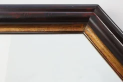 Miroir mural octogonal en bronze par Deknudt, Belgique, 20e siècle