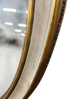 Miroir mural ovale baroque vintage à décor de noeud
