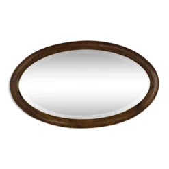 Miroir mural ovale bois et stuc
