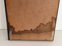 Miroir mural rectangulaire minimaliste à cadre en laiton, années 1960, Allemagne