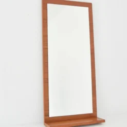 Miroir mural scandinave teck 1960