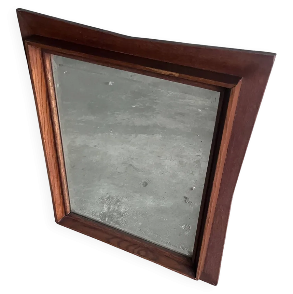 Miroir mural sculptural en bois, années 1960