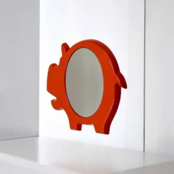 Miroir mural Space Age en forme d'hippopotame Poss Danemark, années 1960/70