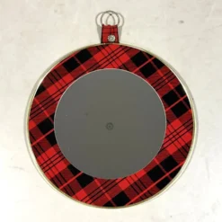 Miroir mural tartan des années 1960