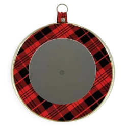 Miroir mural tartan des années 1960